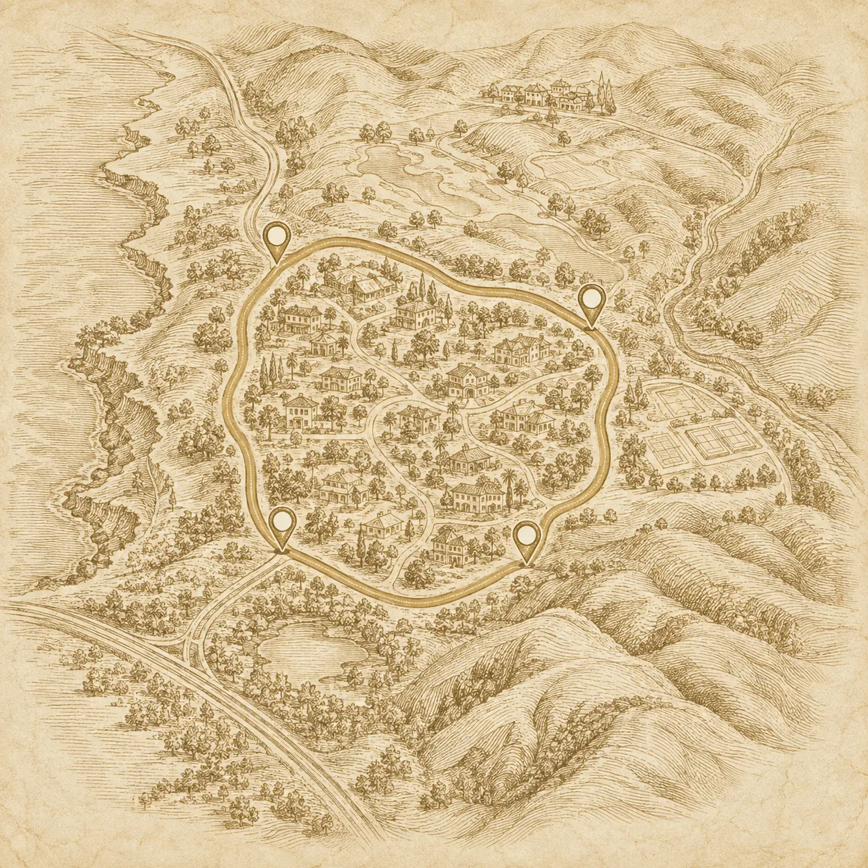 Illustrated area map of Aviara