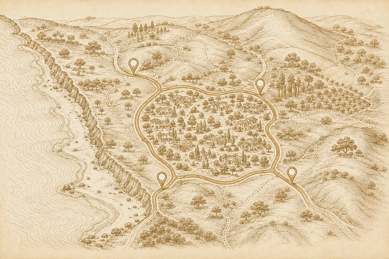 Illustrated area map of Bressi Ranch