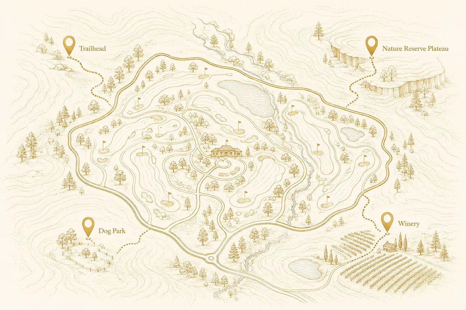 Illustrated local map of Redhawk