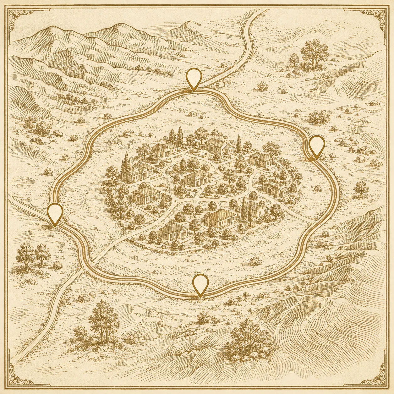 Illustrated area map of Audie Murphy Ranch