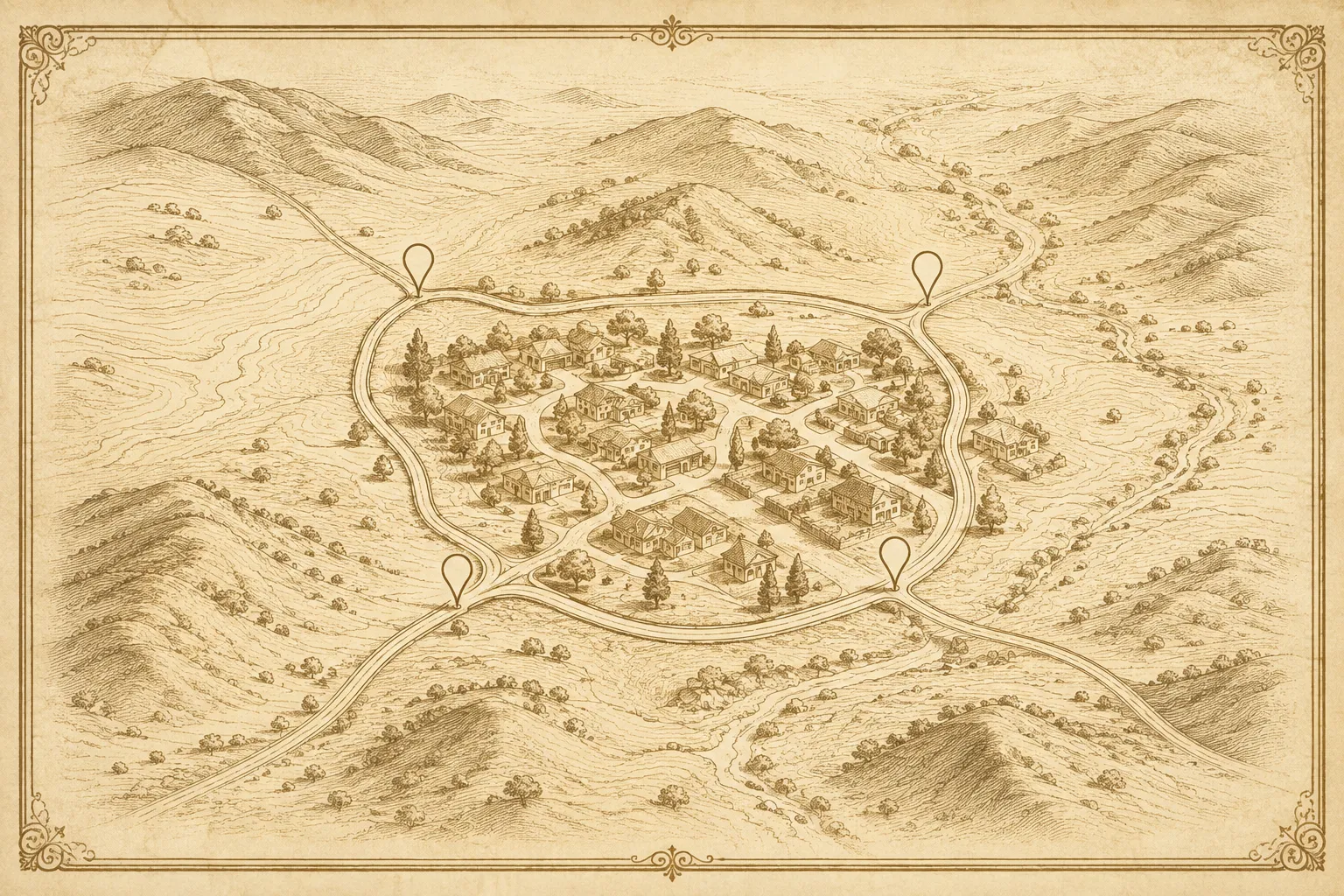 Illustrated area map of Bear Creek