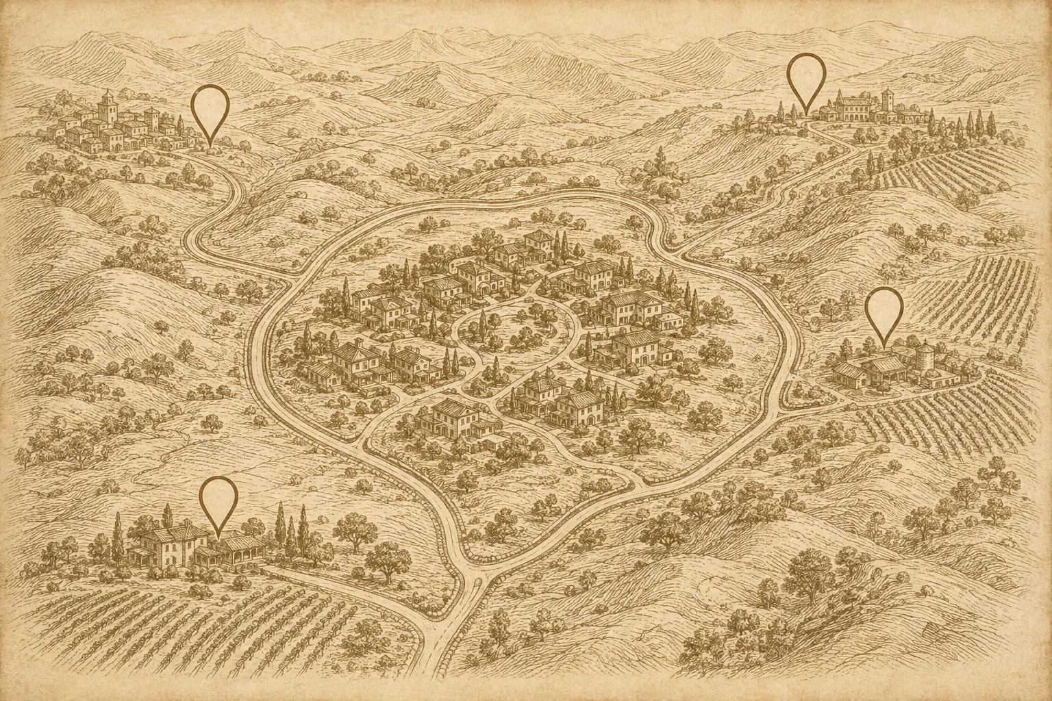 Illustrated area map of De Luz